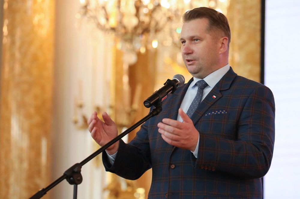 Finał V edycji projektu IPN „Łączka i inne miejsca poszukiwań”. Minister edukacji i nauki dr hab. Przemysław Czarnek – 8 czerwca 2022. Fot. Mikołaj Bujak (IPN)