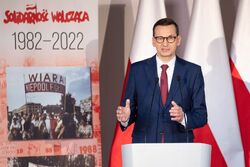 Premier Mateusz Morawiecki. Uroczystość wręczenia Krzyży Wolności i Solidarności – Wrocław, 11 czerwca 2022. Fot. Mikołaj Bujak (IPN)