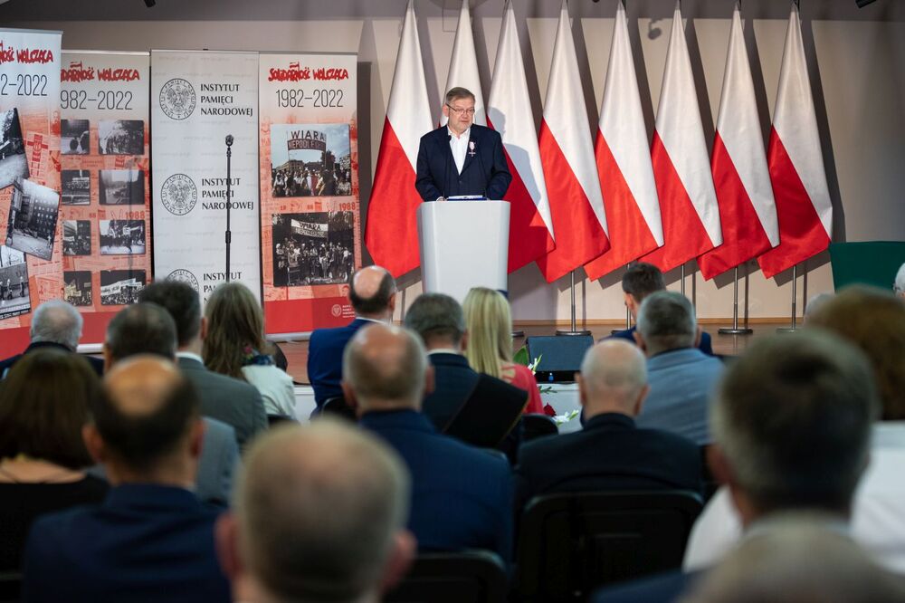 Jarosław Broda. Uroczystość wręczenia Krzyży Wolności i Solidarności – Wrocław, 11 czerwca 2022. Fot. Mikołaj Bujak (IPN)