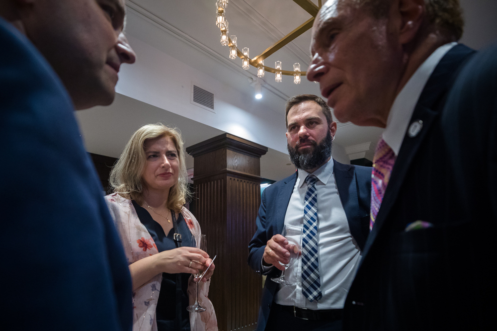 Marek Mutor, prezydent Platformy Europejskiej Pamięci i Sumienia, i Agnieszka Jędrzak, dyrektor Biura Współpracy Międzynarodowej IPN – 8 czerwca 2022. Fot. Sławek Kasper (IPN)