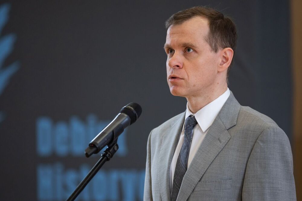 Dr hab. Krzysztof Kosiński, prof. IH PAN. Wręczenie nagród w konkursie Najlepszy Debiut Historyczny Roku w zakresie historii najnowszej za rok 2021 – Warszawa, 14 czerwca 2022. Fot. Mikołaj Bujak (IPN)