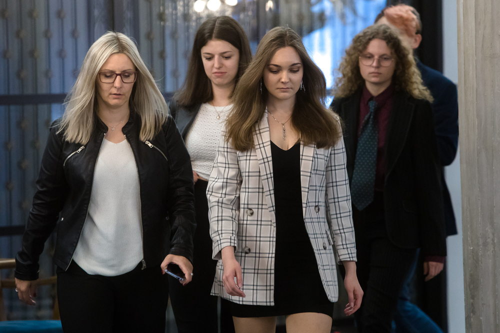 Drużyna z I Liceum Ogólnokształcącego im. Waleriana Łukasińskiego w Dąbrowie Górniczej. Finał VII edycji Turnieju Debat Historycznych – Warszawa, 13 czerwca 2022. Fot. Sławek Kasper (IPN)