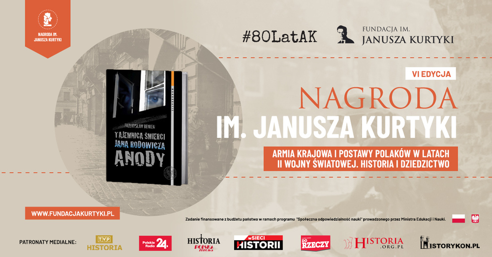 Nagroda im. Janusza Kurtyki dla Przemysława Benkena za ksiażkę „Tajemnica śmierci Jana Rodowicza Anody”