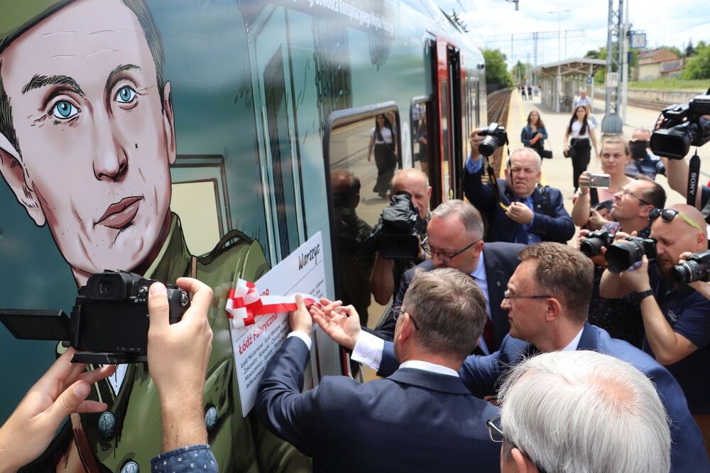 Inauguracja pociągu ŁKA „Warszyc” – Radomsko, 15 czerwca 2022. Fot. Jacek Trajdos (IPN)