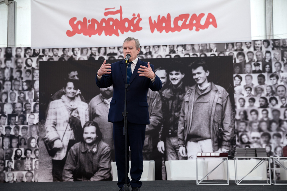 Wicepremier Piotr Gliński podczas uroczystości z okazji 40-lecia Solidarności Walczącej – Warszawa, 25 czerwca 2022. Fot. Sławek Kasper (IPN)