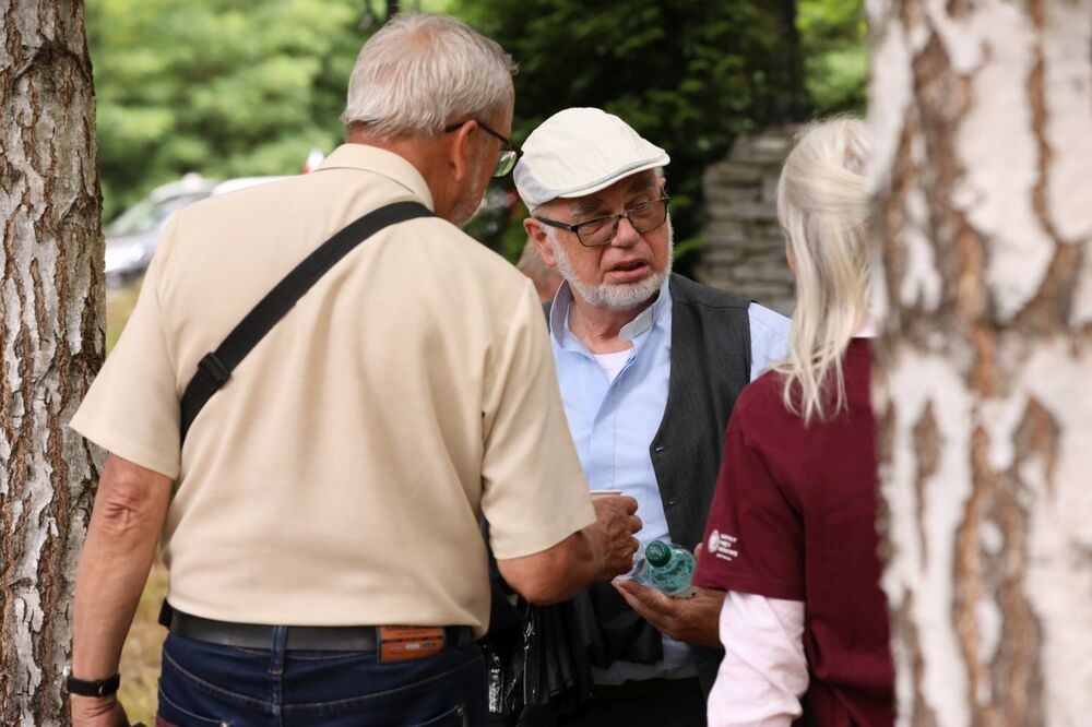 Uroczystości z udziałem przedstawicieli IPN w Ostrówkach (Ukraina) upamiętniające ofiary zbrodni wołyńskiej – 9 lipca 2022. Fot. Mikołaj Bujak (IPN)