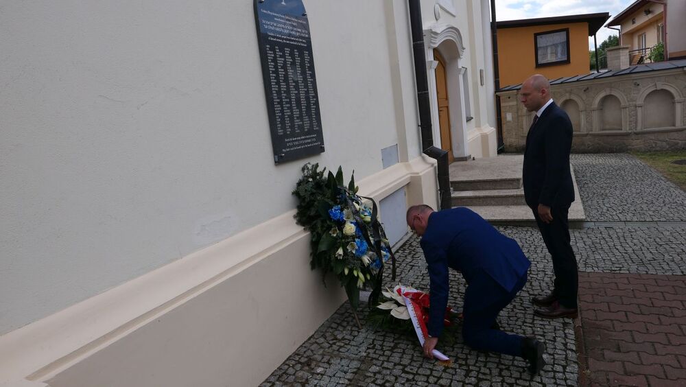 Upamiętnienie ofiar zagłady Żydów w Józefowie – 13 lipiec 2022. Fot. Szczepan Barczyk (IPN)