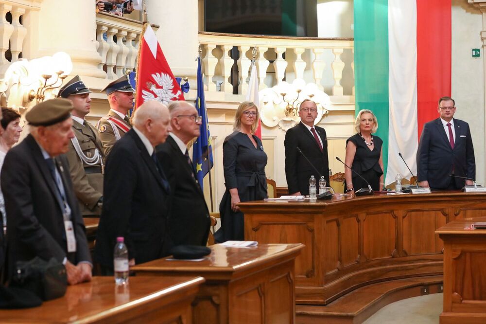 225. rocznica powstania „Mazurka Dąbrowskiego”. Uroczystości w Reggio Emilia, 19 lipca 2022. Fot. Mikołaj Bujak (IPN)
