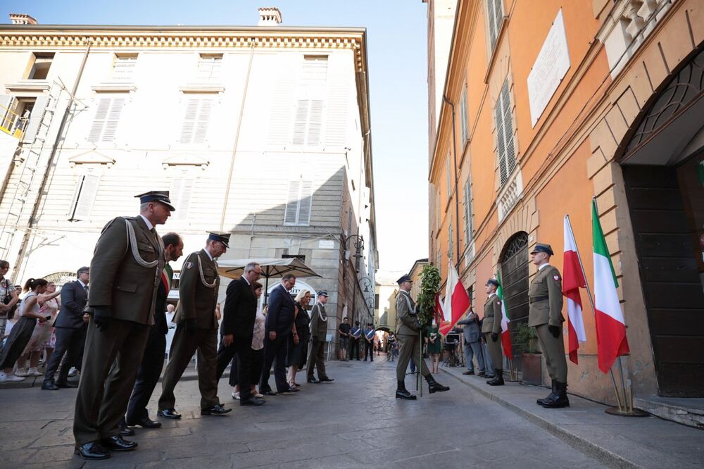 225. rocznica powstania „Mazurka Dąbrowskiego”. Uroczystości w Reggio Emilia, 19 lipca 2022. Fot. Mikołaj Bujak (IPN)
