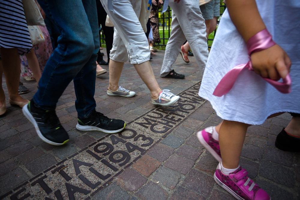 Marsz Pamięci w hołdzie zamordowanym przez Niemców Żydom, mieszkańcom stolicy – Warszawa, 22 lipca 2022. Fot. Sławek Kasper (IPN)