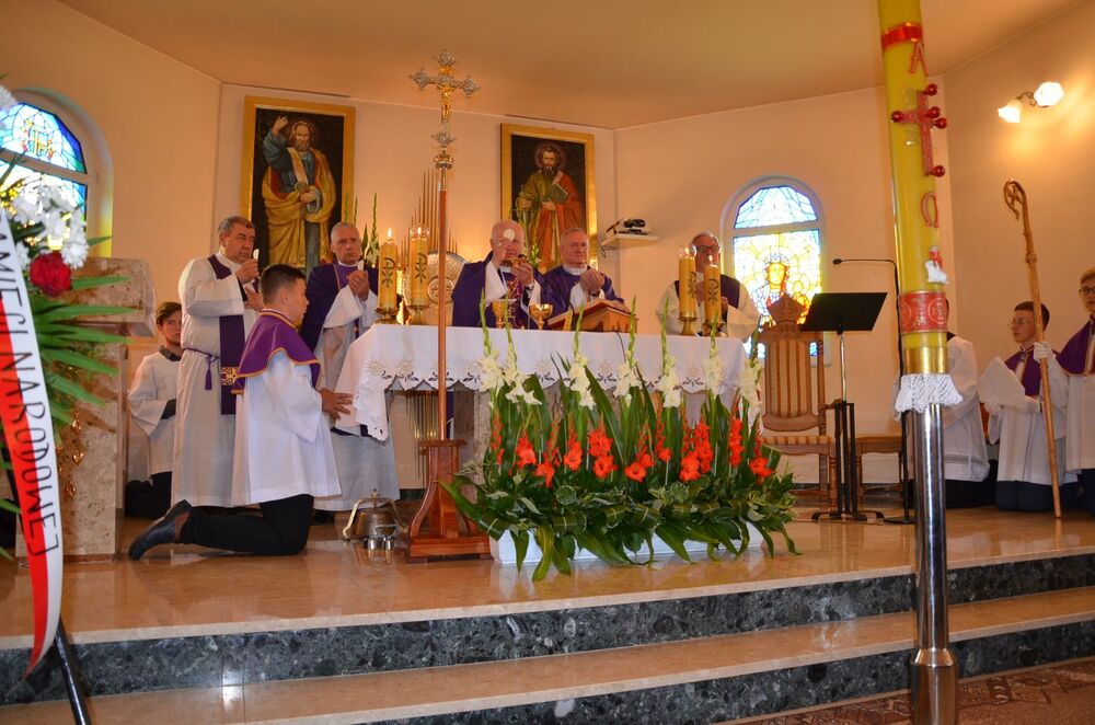 Uroczystości pogrzebowe 14 żołnierzy Wojska Polskiego zamordowanych w lipcu 1946 r. przez nacjonalistów ukraińskich – Jawornik Ruski, 29 lipca 2022. Fot. Katarzyna Gajda-Bator IPN O/Rzeszów