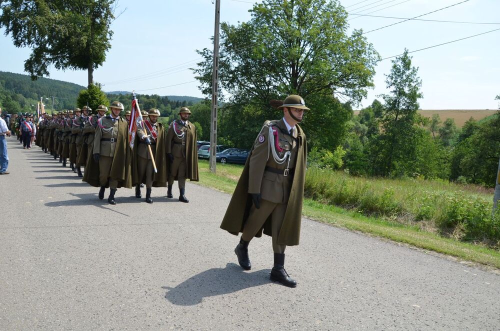 Uroczystości pogrzebowe 14 żołnierzy Wojska Polskiego zamordowanych w lipcu 1946 r. przez nacjonalistów ukraińskich – Jawornik Ruski, 29 lipca 2022. Fot. Katarzyna Gajda-Bator IPN O/Rzeszów