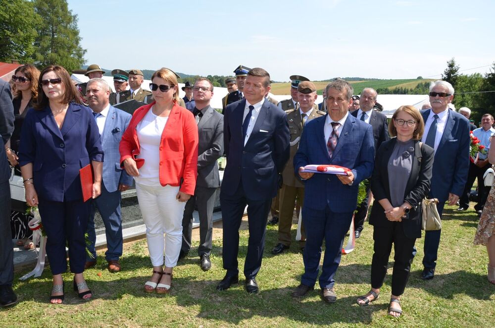 Uroczystości pogrzebowe 14 żołnierzy Wojska Polskiego zamordowanych w lipcu 1946 r. przez nacjonalistów ukraińskich – Jawornik Ruski, 29 lipca 2022. Fot. Katarzyna Gajda-Bator IPN O/Rzeszów