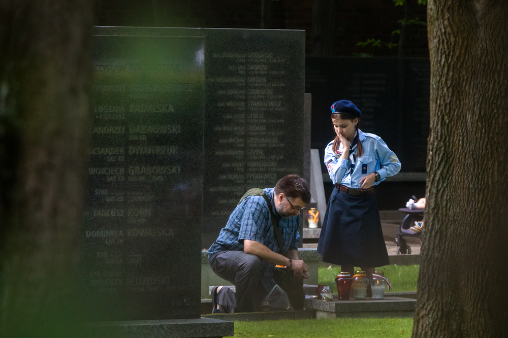 Uroczystości rocznicowe na Cmentarzu Powstańców Warszawy na Woli – Warszawa, 1 sierpnia 2022. fot. Sławek Kasper (IPN)