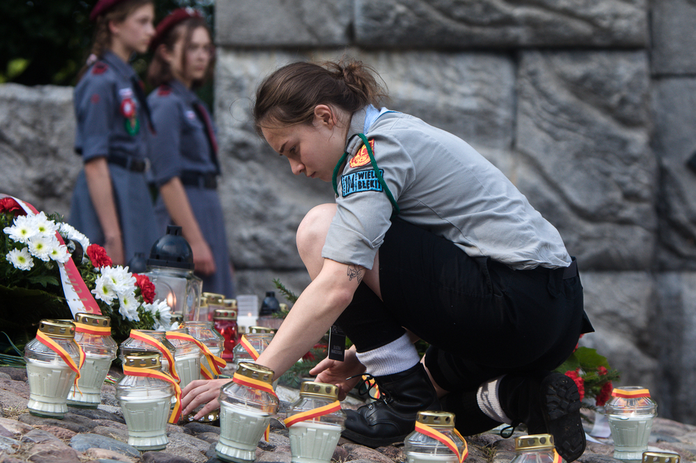 Uroczystości rocznicowe na Cmentarzu Powstańców Warszawy na Woli – Warszawa, 1 sierpnia 2022. fot. Sławek Kasper (IPN)