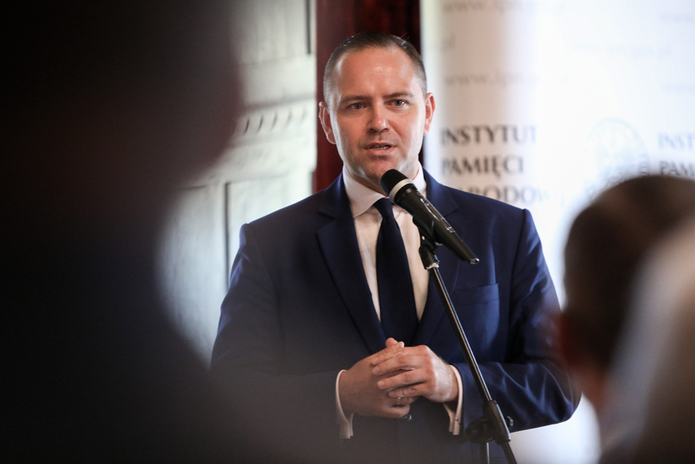 Prezes IPN dr Karol Nawrocki podczas gali VIII łódzkiej edycji Nagrody Honorowej „Świadek Historii” – Łódź, 18 sierpnia 2022. Fot. Sławek Kasper (IPN)