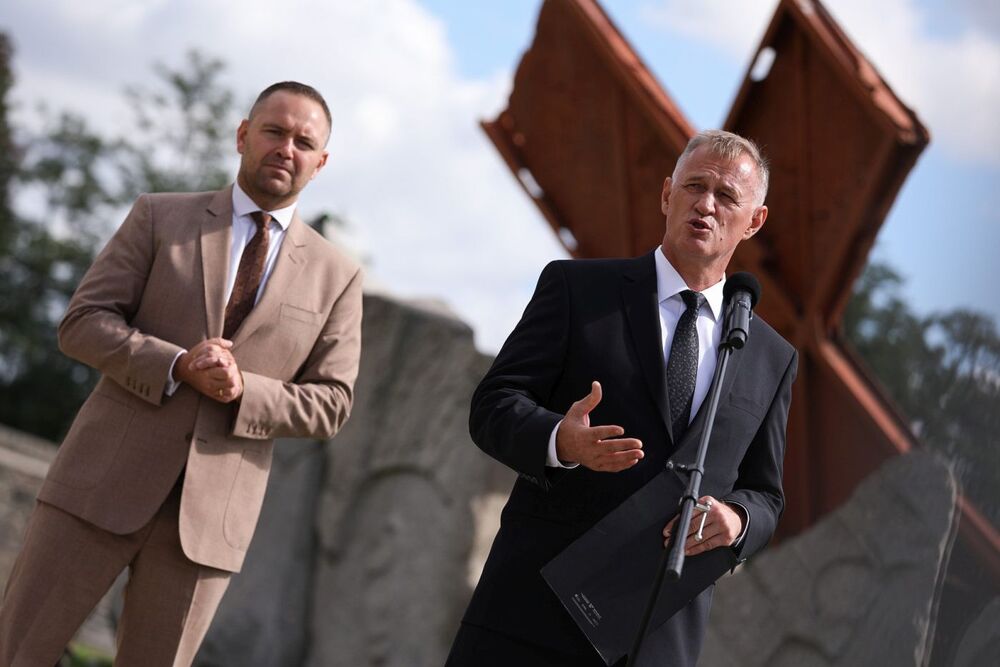 Konferencja prasowa w 40. rocznicę zbrodni w Lubinie – 29 sierpnia 2022. Fot. Mikołaj Bujak (IPN)