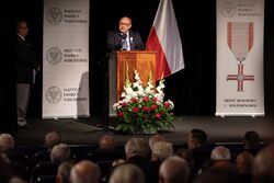 Uroczystość wręczenia Krzyży Wolności i Solidarności – Polkowice, 29 sierpnia 2022. Fot. Mikołaj Bujak (IPN)