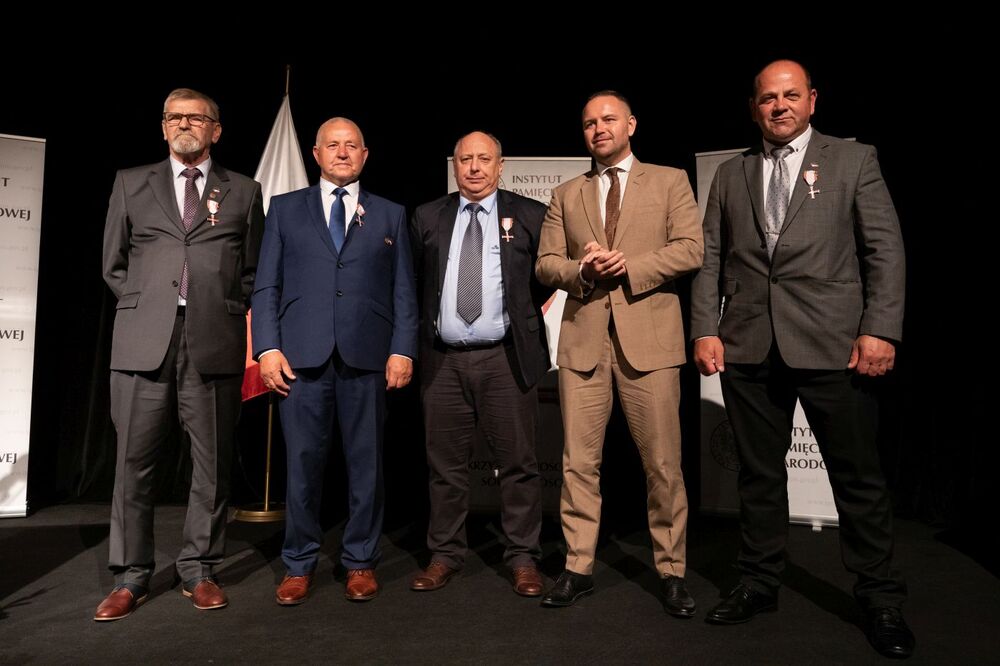 Uroczystość wręczenia Krzyży Wolności i Solidarności – Polkowice, 29 sierpnia 2022. Fot. Mikołaj Bujak (IPN)