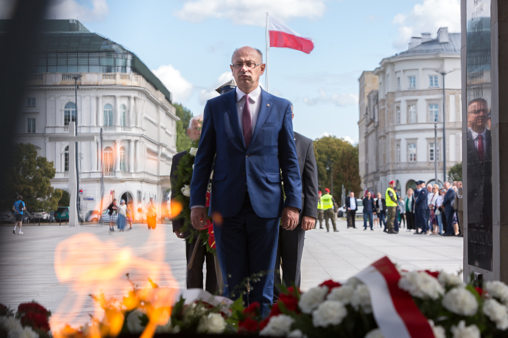 Zastępca prezesa IPN dr Mateusz Szpytma. Obchody Dnia Weterana Walk o Niepodległość Rzeczypospolitej Polskiej – Warszawa, 1 września 2022. Fot. Sławek Kasper (IPN)