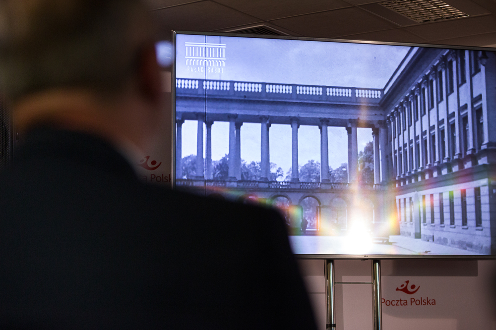 Prezentacja znaczka pocztowego z nowej serii filatelistycznej „Zniszczenia wojenne”  – Warszawa, 2 września 2022. Fot. Sławek Kasper (IPN)