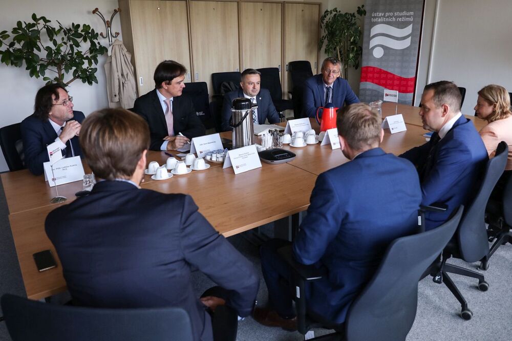 Spotkanie delegacji IPN i przedstawicieli Instytutu Badania Reżimów Totalitarnych – Praga (Czechy), 12 września 2022. Fot. Mikołaj Bujak (IPN)