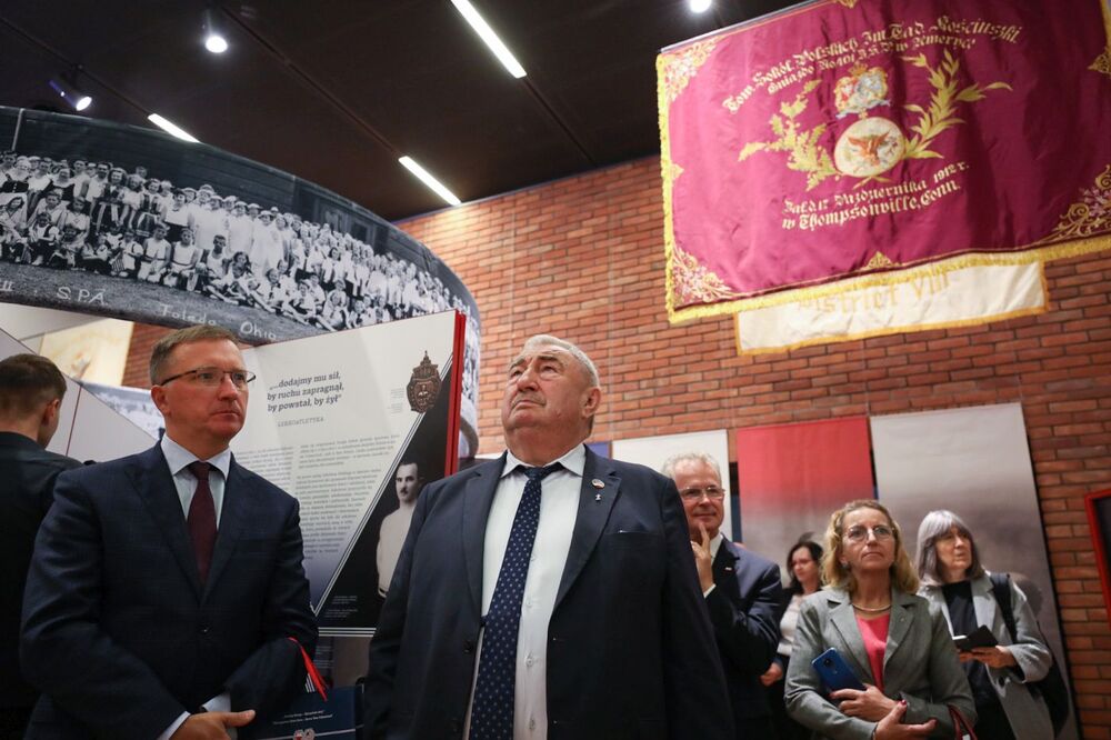 Otwarcie wystawy „»Ramię krzep – Ojczyźnie służ«. 135 rocznica powstania Sokolstwa Polskiego w Ameryce” – Warka, 16 września 2022. Fot. Mikołaj Bujak (IPN)