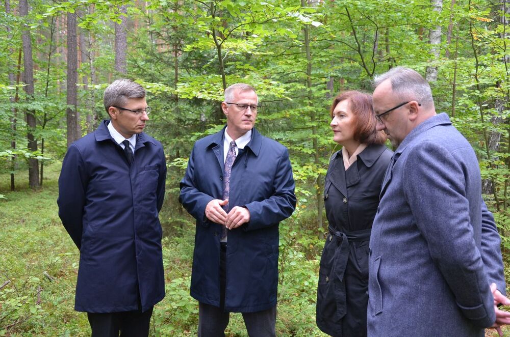 Konferencja prasowa dotycząca poszukiwań mogił ofiar obozu NKWD w Trzebusce – Nienadówka, 19 września 2022. Fot. Katarzyna Gajda-Bator IPN