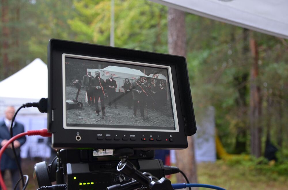 Konferencja prasowa dotycząca poszukiwań mogił ofiar obozu NKWD w Trzebusce – Nienadówka, 19 września 2022. Fot. Katarzyna Gajda-Bator IPN