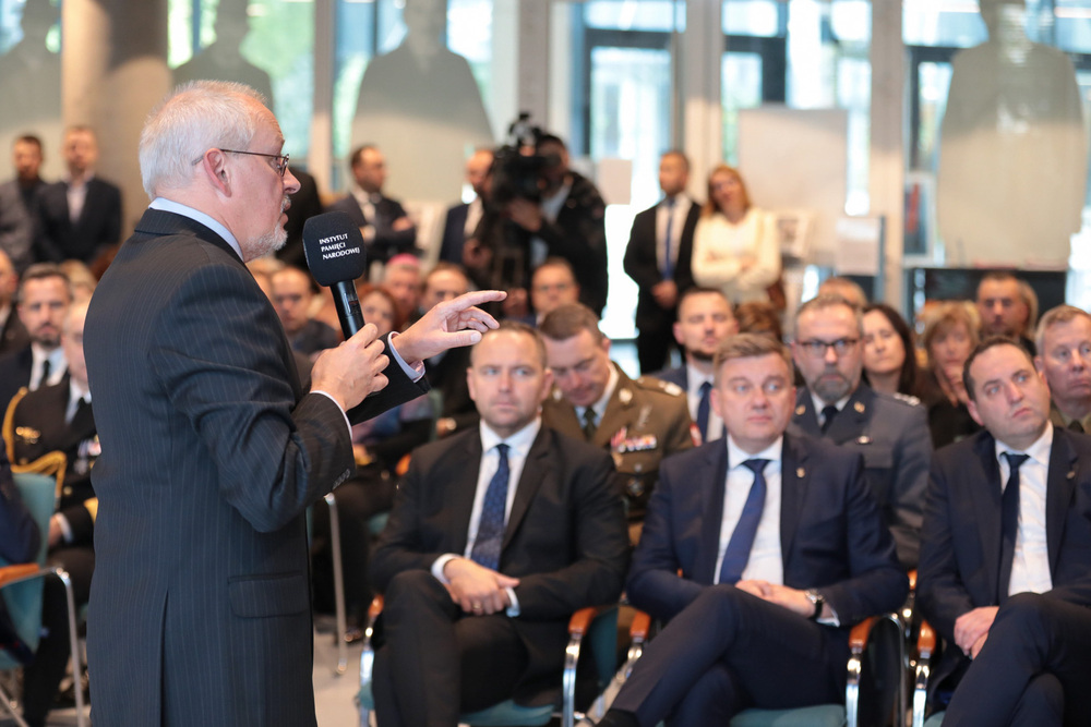 Wkład prof. Wojciecha Skóry pt.: „Oficerowie wywiadu polskiego w międzywojennym Szczecinie 1918-1939” – Szczecin, 22 września 2022. Fot. Mikołaj Bujak (IPN)