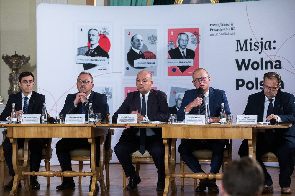 Konferencja prasowa dotycząca utworzenia Mauzoleum Prezydentów RP na Uchodźstwie i sprowadzenia do Polski ich szczątków – Warszawa, 26 września 2022. Fot. Sławek Kasper (IPN)