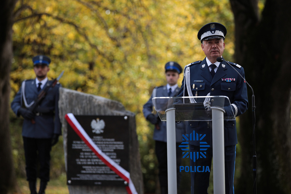 Uroczystości upamiętniające funkcjonariusze Policji Państwowej z Kalwarii Pacławskiej – ofiary zbrodni katyńskiej – Kalwaria Pacławska, 28 września 2022. Fot. Mikołaj Bujak (IPN)