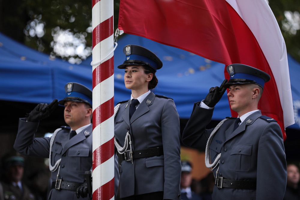 Uroczystości upamiętniające funkcjonariusze Policji Państwowej z Kalwarii Pacławskiej – ofiary zbrodni katyńskiej – Kalwaria Pacławska, 28 września 2022. Fot. Mikołaj Bujak (IPN)