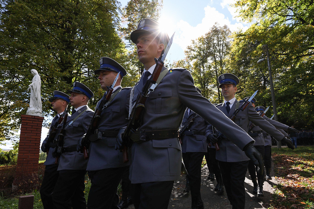 Uroczystości upamiętniające funkcjonariusze Policji Państwowej z Kalwarii Pacławskiej – ofiary zbrodni katyńskiej – Kalwaria Pacławska, 28 września 2022. Fot. Mikołaj Bujak (IPN)