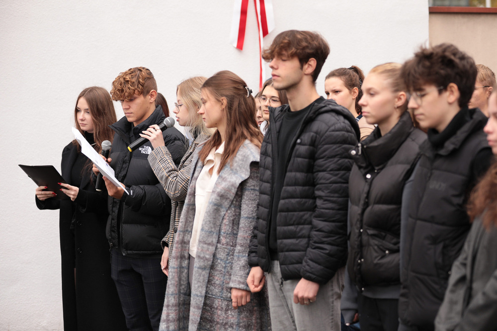 Odsłonięcie muralu poświęconego mjr. Hieronimowi Dekutowskiemu „Zaporze” – Lublin, 29 września 2022. Fot. Mikołaj Bujak (IPN)