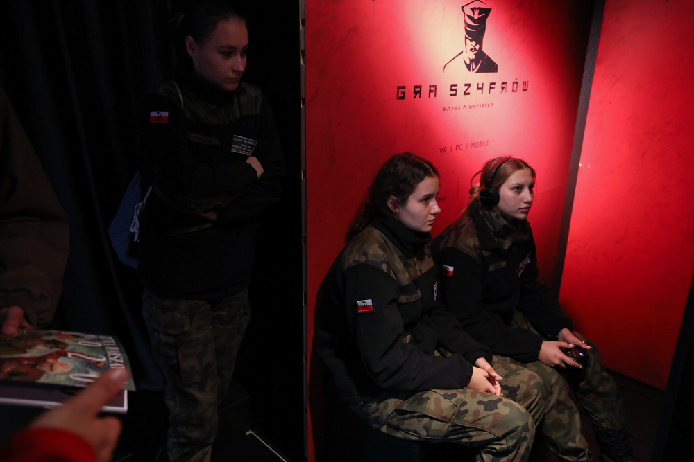 Zwiedzanie wystawy „Gra Szyfrów” – Chełm, 29 września 2022. Fot. Mikołaj Bujak (IPN)