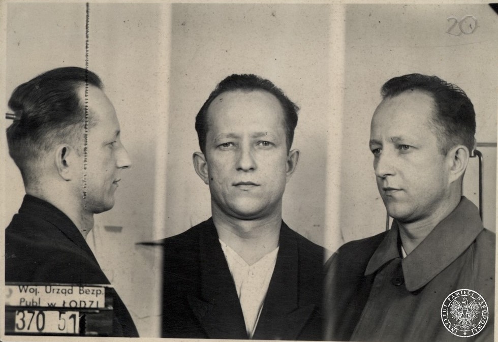 Wykonane przez funkcjonariuszy WUBP w Łodzi zdjęcie sygnalityczne Stanisława Malickiego (po jego aresztowaniu przez UB). Fot. z zasobu IPN