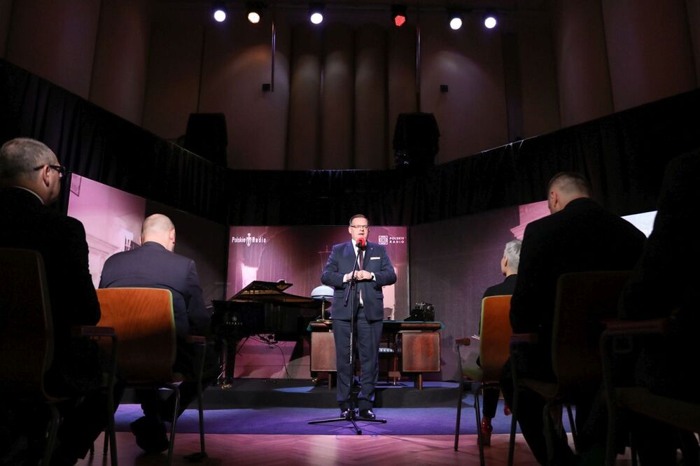 Szef Urzędu do Spraw Kombatantów i Osób Represjonowanych Jan Józef Kasprzyk podczas premiery komiksu „Polskie Radio wrzesień 1939” – Warszawa, 30 września 2022. Fot. Mikołaj Bujak (IPN)