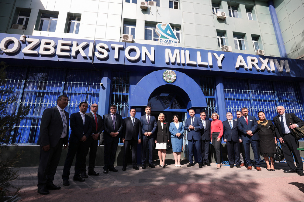 Podpisanie umowy o współpracy Instytutu Pamięci Narodowej z Narodowym Archiwum Uzbekistanu – Taszkent, 4 października 2022. Fot. Mikołaj Bujak (IPN)