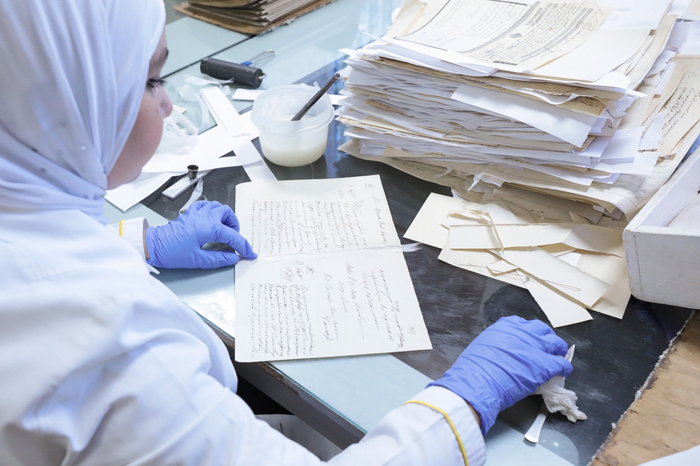 W Narodowym Archiwum Uzbekistanu – Taszkent, 4 października 2022. Fot. Mikołaj Bujak (IPN)