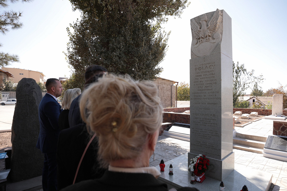 Uroczystości na Polskim Cmentarzu Wojennym w Shahrisabz (Uzbekistan) – 5 października 2022. Fot. Mikołaj Bujak (IPN)