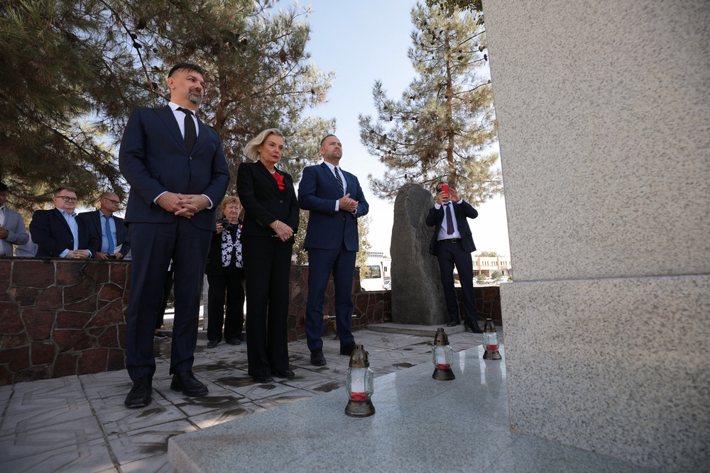 Uroczystości na Polskim Cmentarzu Wojennym w Shahrisabz (Uzbekistan) – 5 października 2022. Fot. Mikołaj Bujak (IPN)