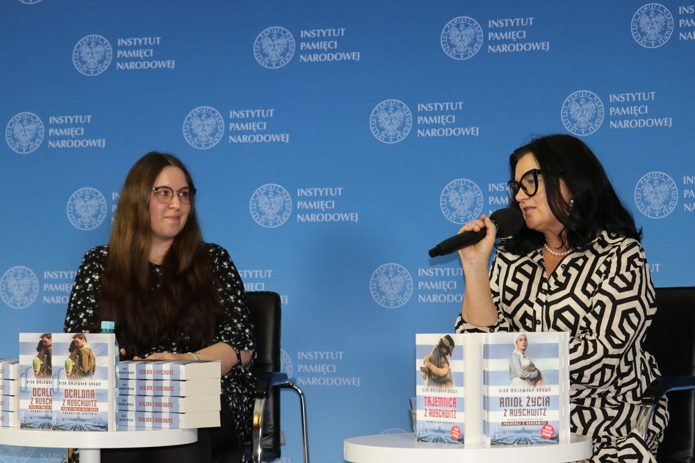 Rozmowa o książce Niny Majewskiej-Brown „Ocalona z Auschwitz. Pójdę za Tobą na koniec na świata” – Warszawa, 4 października 2022. Fot. Adrianna Krzywik (IPN)