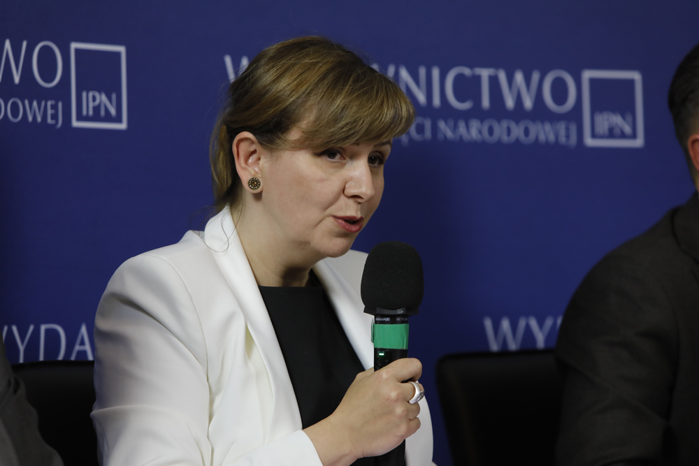 Anna Karolina Piekarska. Debata poświęcona periodykom naukowym wydawanym przez IPN – Warszawa, 5 października 2022. Fot. Piotr Życieński (IPN)