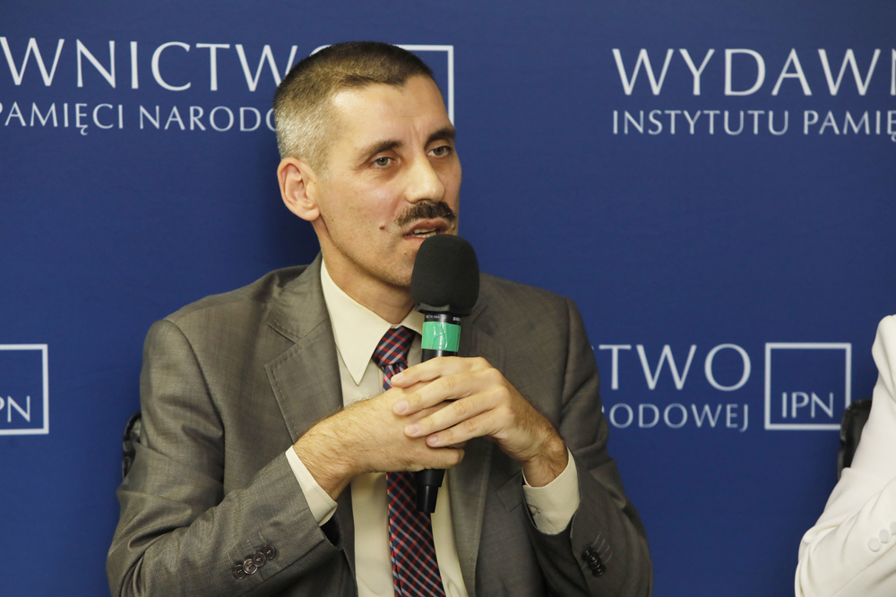 Dr hab. Mirosław Szumiło. Debata poświęcona periodykom naukowym wydawanym przez IPN – Warszawa, 5 października 2022. Fot. Piotr Życieński (IPN)