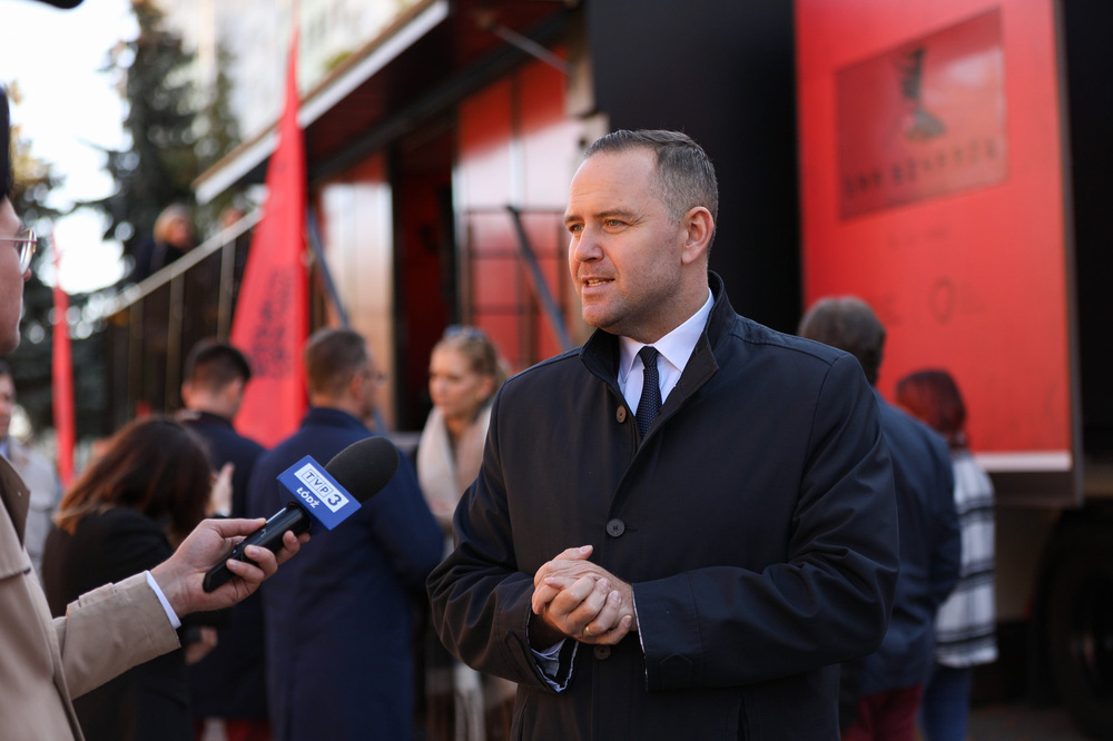 Prezes IPN dr Karol Nawrocki – Piotrków Trybunalski, 10 października 2022. Fot. Mikołaj Bujak (IPN)