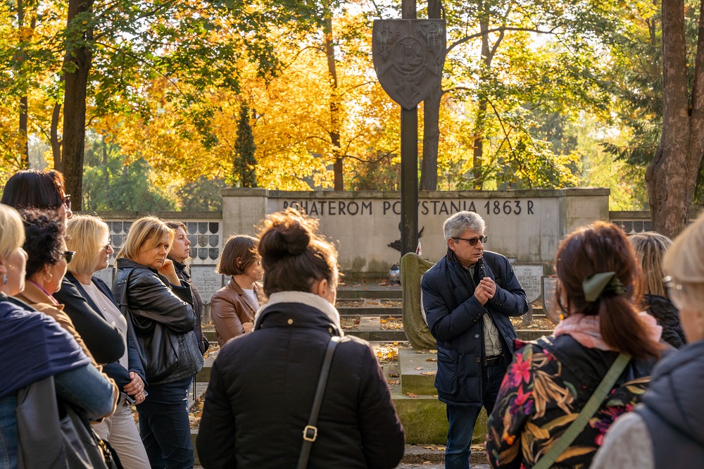 Zajęcia terenowe podczas seminarium dla nauczycieli BohaterON 2022 – Warszawa, 7 października 2022. Fot. Michał Jabłoński