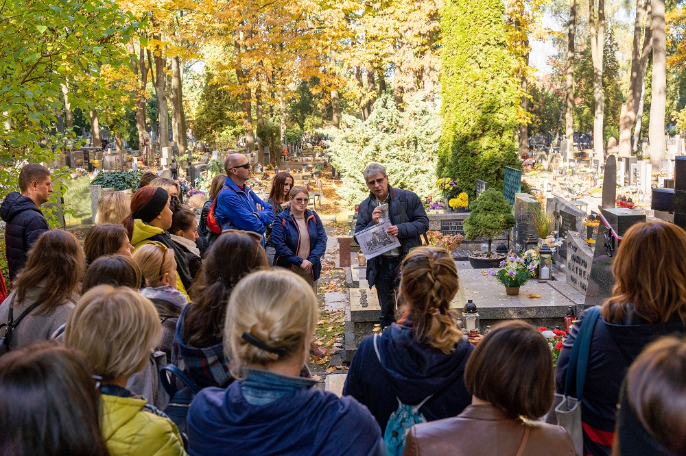 Zajęcia terenowe podczas seminarium dla nauczycieli BohaterON 2022 – Warszawa, 7 października 2022. Fot. Michał Jabłoński