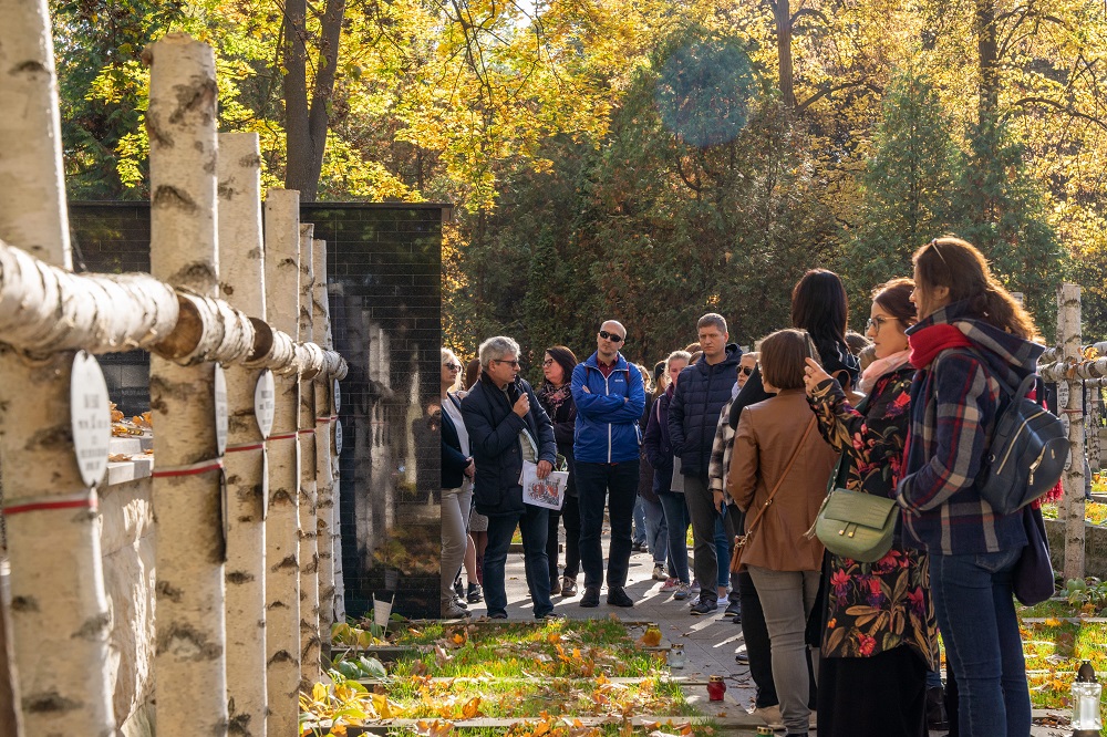 Zajęcia terenowe podczas seminarium dla nauczycieli BohaterON 2022 – Warszawa, 7 października 2022. Fot. Michał Jabłoński
