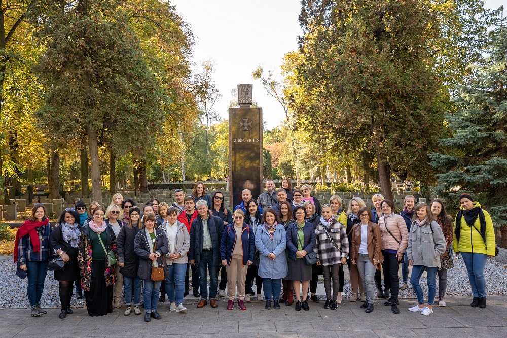 Zajęcia terenowe podczas seminarium dla nauczycieli BohaterON 2022 – Warszawa, 7 października 2022. Fot. Michał Jabłoński